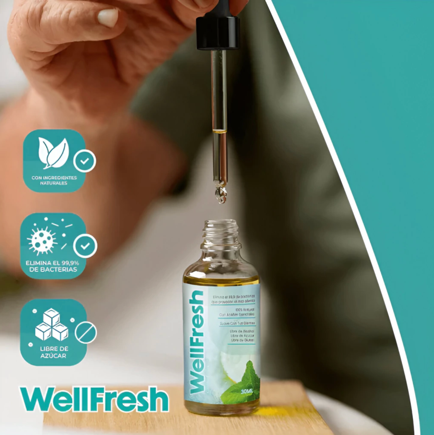 WELL FRESH GOTAS NATURALES PARA EL MAL ALIENTO + ENVIO GRATIS