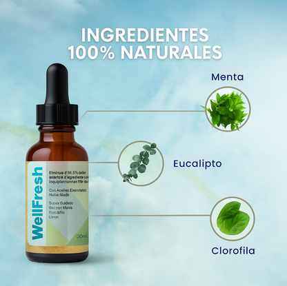 WELL FRESH GOTAS NATURALES PARA EL MAL ALIENTO + ENVIO GRATIS